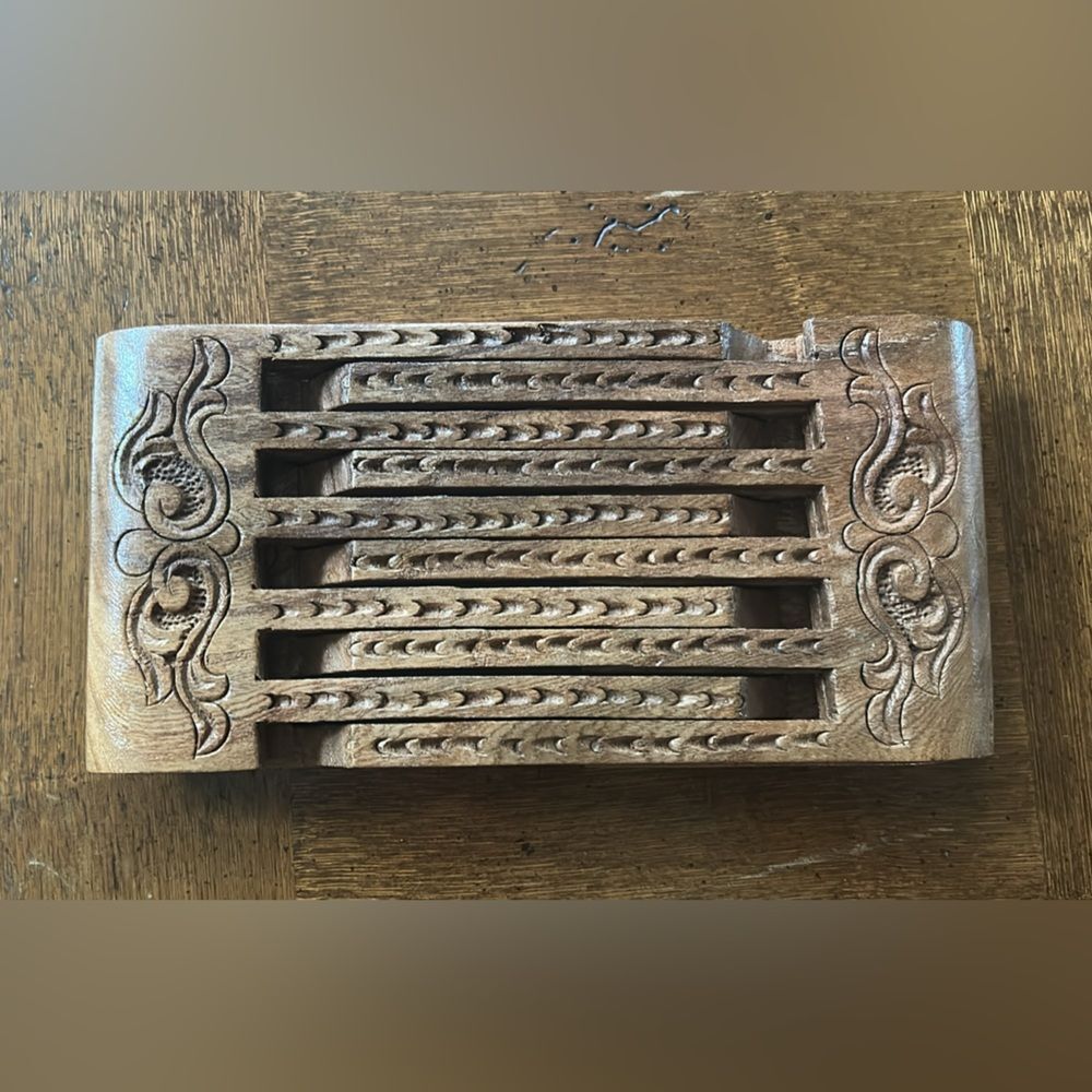 Uzbekistan lash book holder, hand carved solid wood book stand